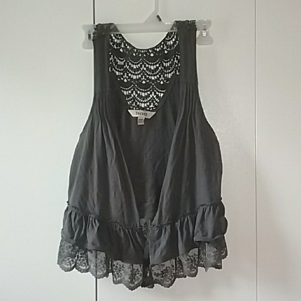 Sleeveless Gray Vest